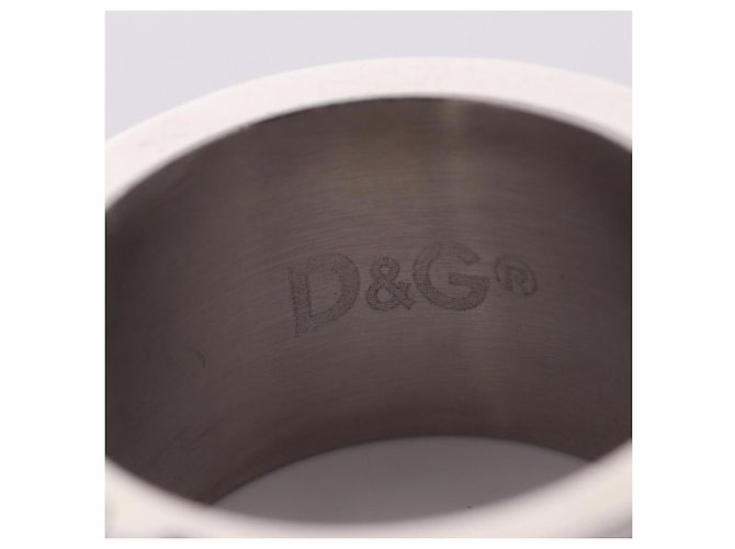 Dolce & Gabbana D&G Logo Ring Schwarz Silber - Ansicht 4