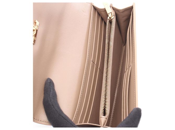 Cartera larga de piel rosa Tod's T-Timeless - vista 3