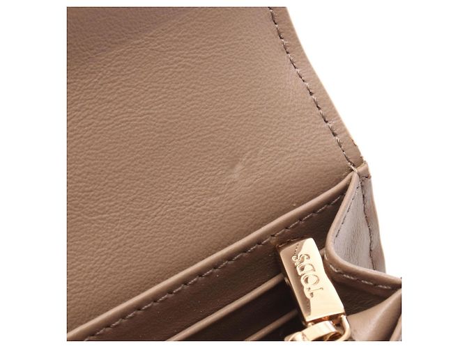 Cartera larga de piel rosa Tod's T-Timeless - vista 6