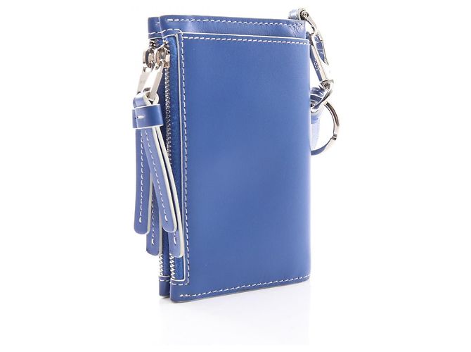 Cartera de cuero bi-fold con león grabado Tod's Azul - vista 2