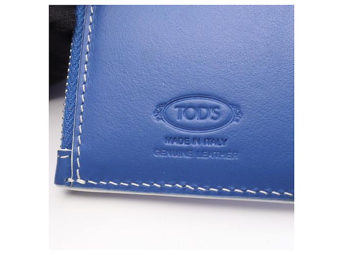 Cartera de cuero bi-fold con león grabado Tod's Azul - vista 4