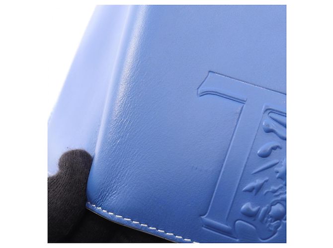 Cartera de cuero bi-fold con león grabado Tod's Azul - vista 9