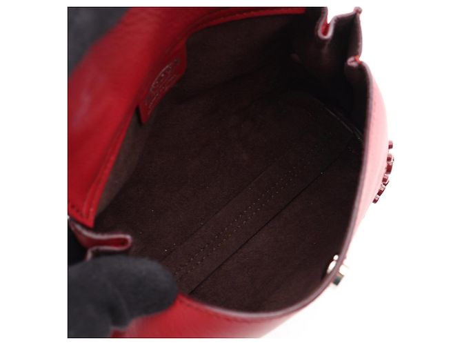 Borsa a mano 2-Way Tod's Wave Bag Mini in pelle rossa Rosso - vista 3