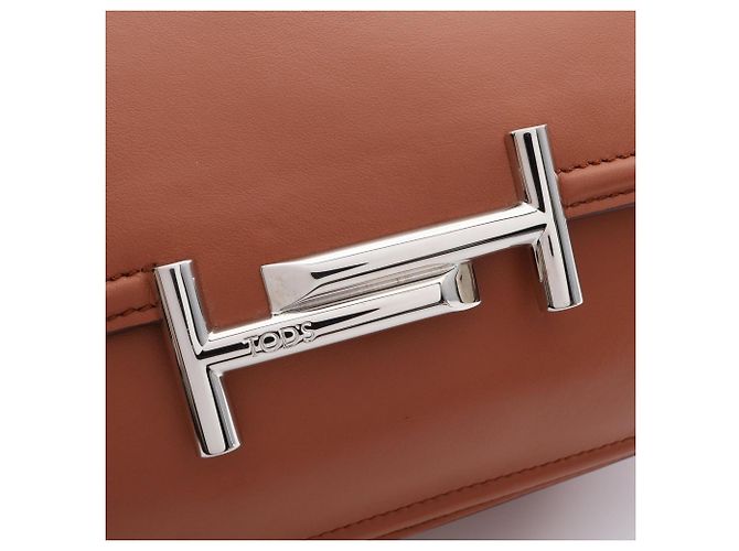 Borsa 2-Way Tod's Double T in pelle marrone - vista 6