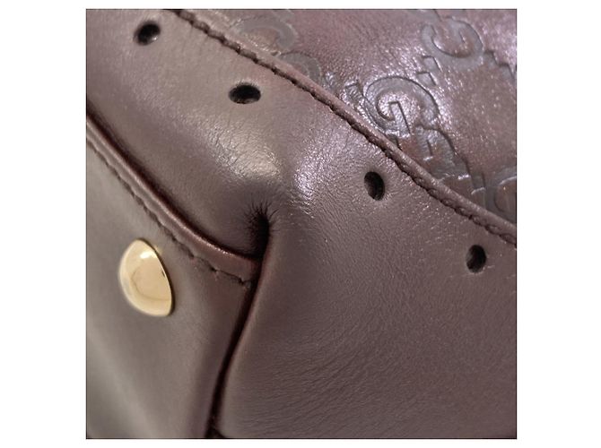 Borsa Gucci 145994 GG Signature Shima Horsebit Marrone - vista 14