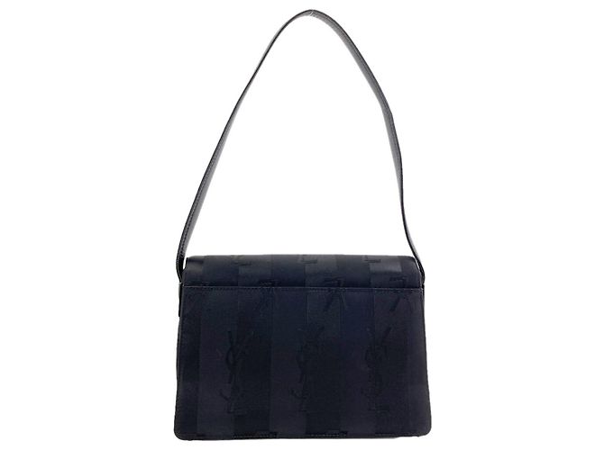 Borsa a tracolla Yves Saint Laurent Logo Stripe Nero - vista 2