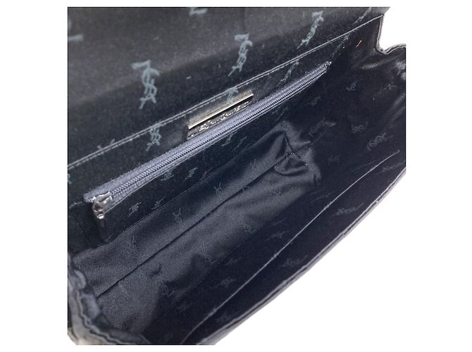 Borsa a tracolla Yves Saint Laurent Logo Stripe Nero - vista 5