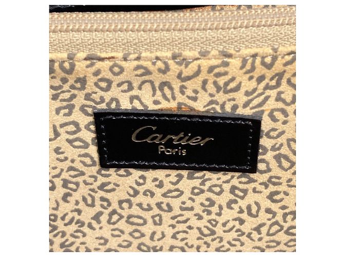 Cartier Panthère Leder-Tote-Bag Schwarz - Ansicht 6
