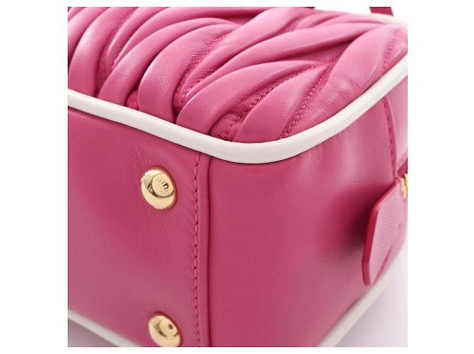 Borsa a mano 2-Way Miu Miu Matelassé Rosa - vista 5