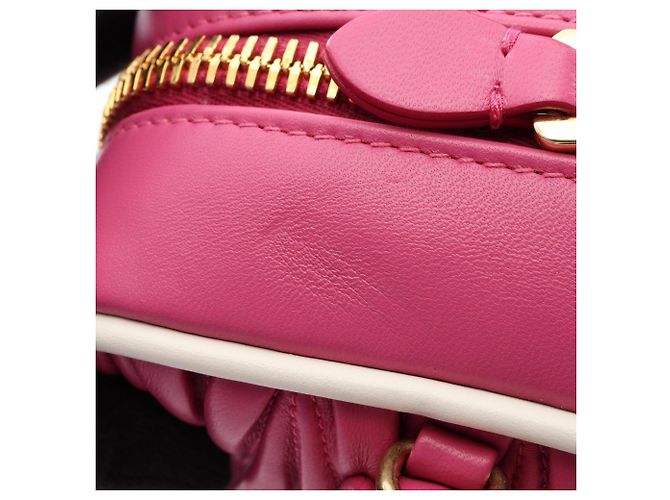 Borsa a mano 2-Way Miu Miu Matelassé Rosa - vista 7