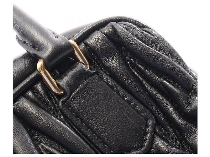 Borsa a mano 2-Way Miu Miu Matelassé in pelle nera Nero - vista 10