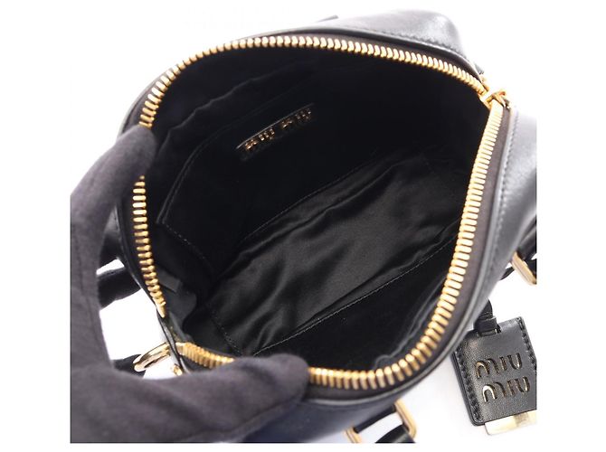 Borsa a mano 2-Way Miu Miu Matelassé in pelle nera Nero - vista 3