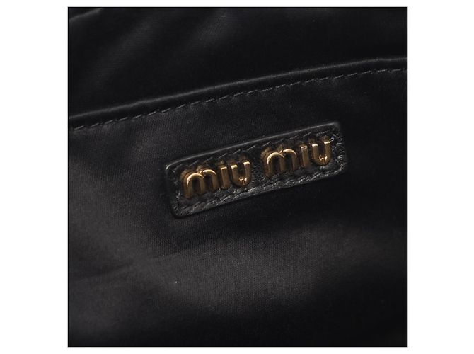 Borsa a mano 2-Way Miu Miu Matelassé in pelle nera Nero - vista 4