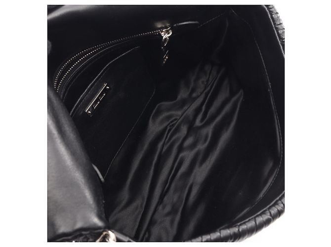 Borsa a tracolla Miu Miu Matelassé in nappa e cristalli Nero - vista 3