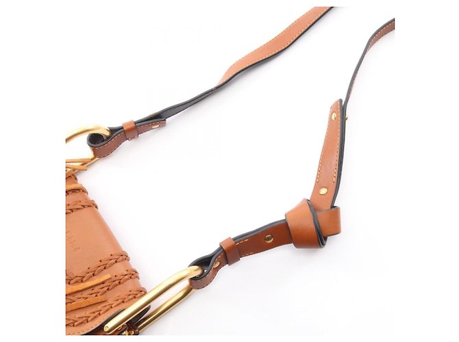 Borsa a tracolla Chloé Hudson Marrone - vista 8