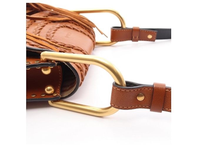 Borsa a tracolla Chloé Hudson Marrone - vista 9