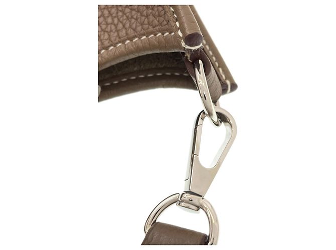 Hermès Borsa a tracolla Hermes Evelyne TPM Taupe - vista 11