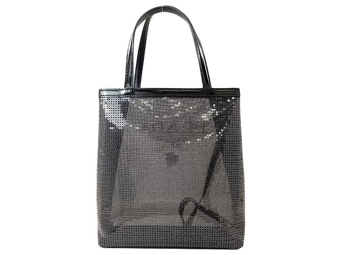 Borsa a mano Prada nera con paillettes Nero - vista 2