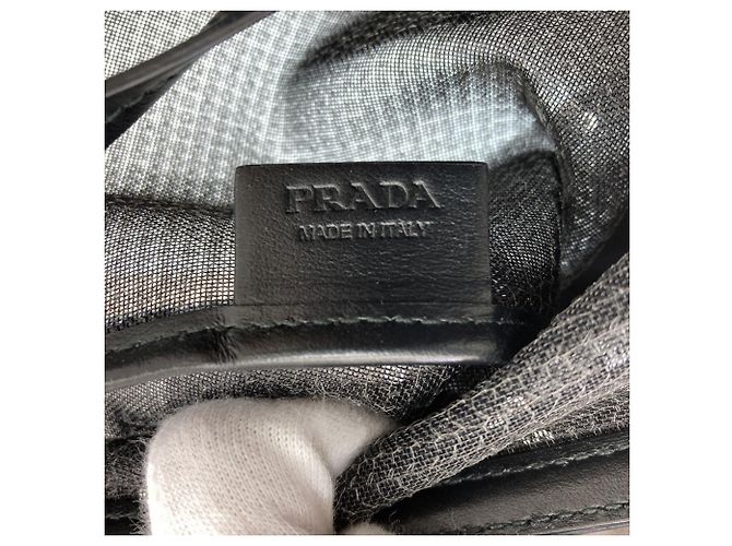 Borsa a mano Prada nera con paillettes Nero - vista 6