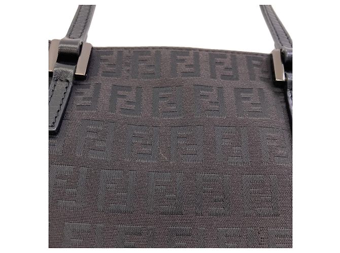 Borsa a mano Fendi Zucchino Canvas Nero - vista 10