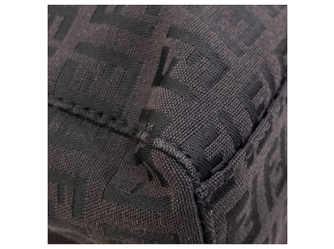 Borsa a mano Fendi Zucchino Canvas Nero - vista 13