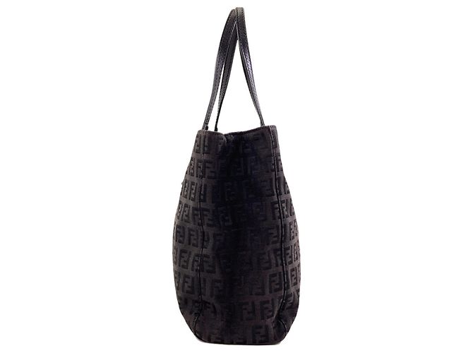 Borsa a mano Fendi Zucchino Canvas Nero - vista 3