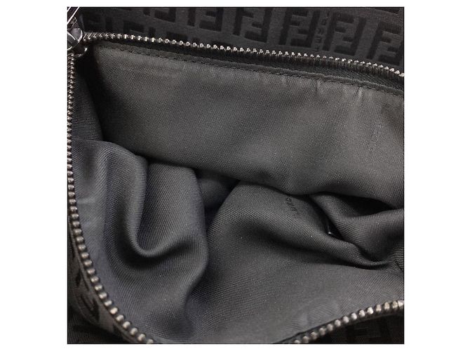 Borsa a mano Fendi Zucchino Canvas Nero - vista 7