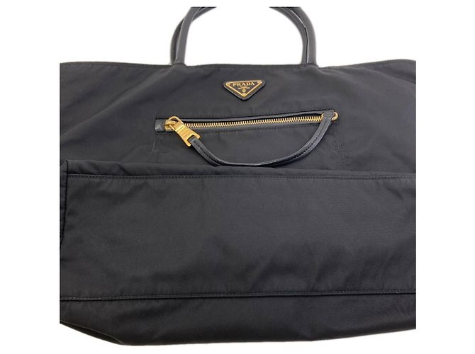 Bolso Tote Prada BR4354 con logo hardware Negro - vista 13