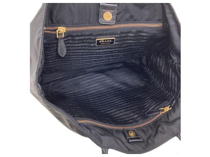 Bolso Tote Prada BR4354 con logo hardware Negro - vista 5