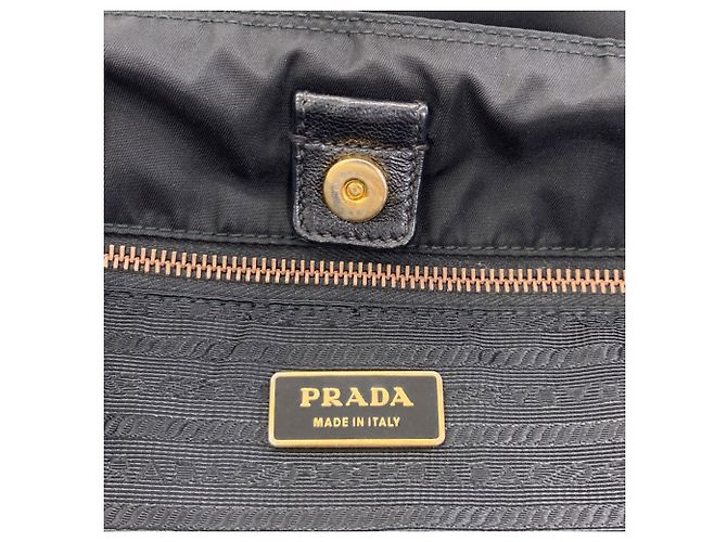 Bolso Tote Prada BR4354 con logo hardware Negro - vista 6