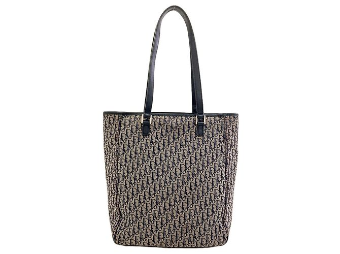 Borsa Tote Christian Dior Trotter Blu navy - vista 2