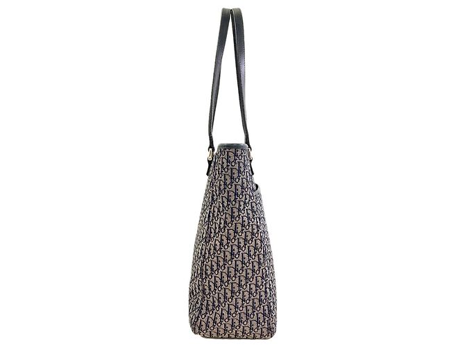 Borsa Tote Christian Dior Trotter Blu navy - vista 3