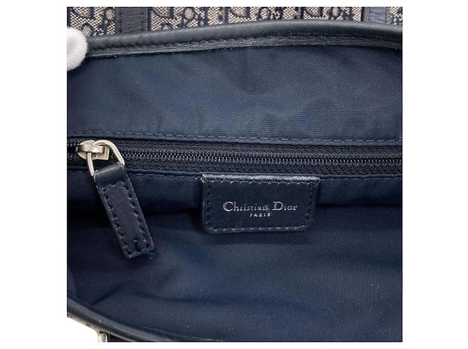 Borsa Tote Christian Dior Trotter Blu navy - vista 6