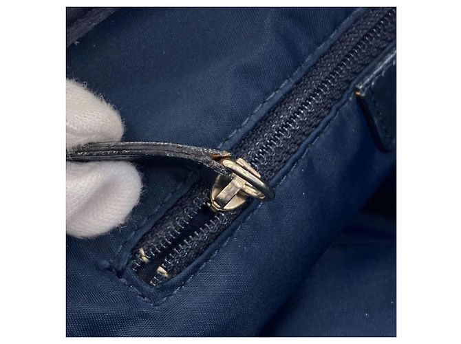 Borsa Tote Christian Dior Trotter Blu navy - vista 7