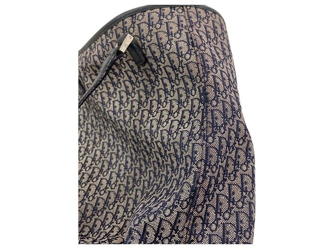 Borsa Tote Christian Dior Trotter Blu navy - vista 8