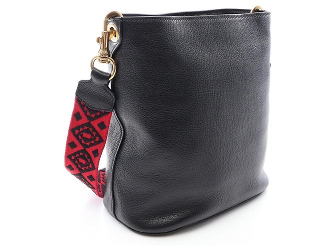 Borsa a tracolla Miu Miu in pelle Madras Nero - vista 2
