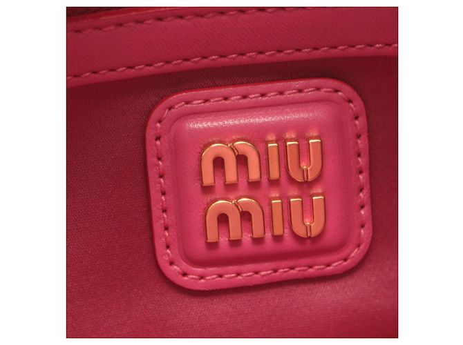 Borsa 2-Way Miu Miu Matelassé Rosa Bianco - vista 4