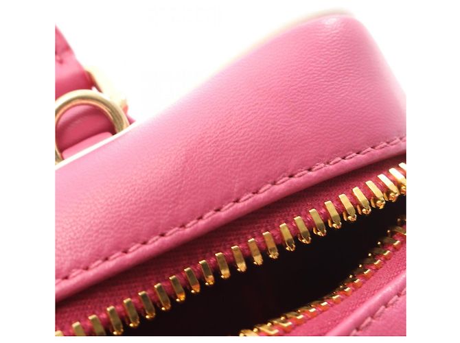 Borsa 2-Way Miu Miu Matelassé Rosa Bianco - vista 6