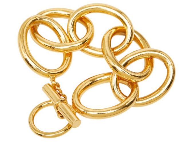 Bracciale con ciondoli placcato oro Chanel D'oro - vista 2
