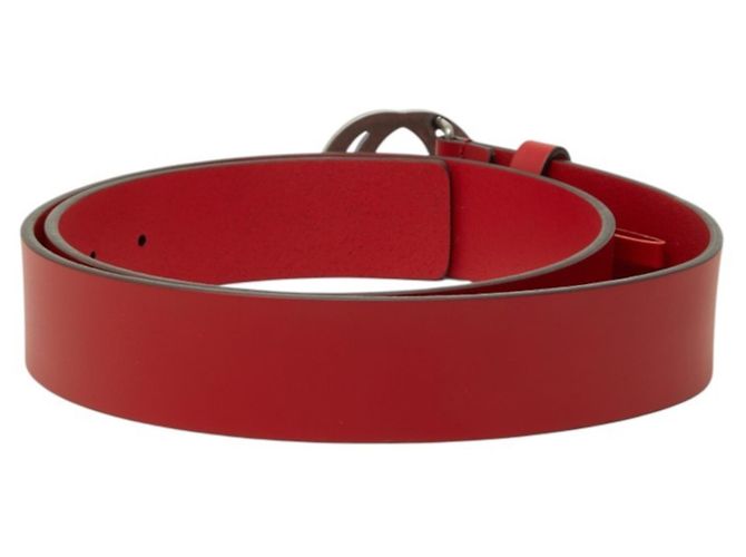 Cintura in pelle Gucci Interlocking G Rosso - vista 3