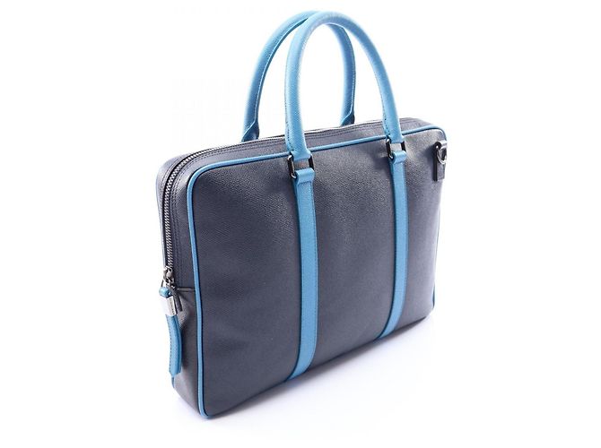 Sac à main en cuir Burberry en Navy/Blue Bleu Bleu Marine - vue 2