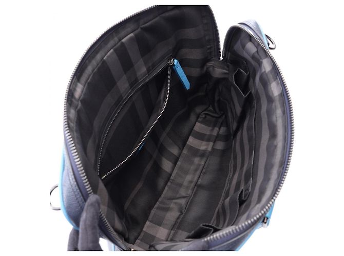 Sac à main en cuir Burberry en Navy/Blue Bleu Bleu Marine - vue 3