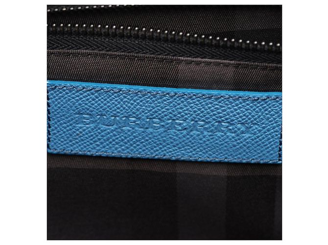 Sac à main en cuir Burberry en Navy/Blue Bleu Bleu Marine - vue 4