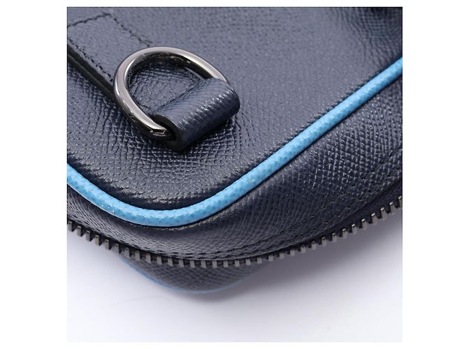 Sac à main en cuir Burberry en Navy/Blue Bleu Bleu Marine - vue 8