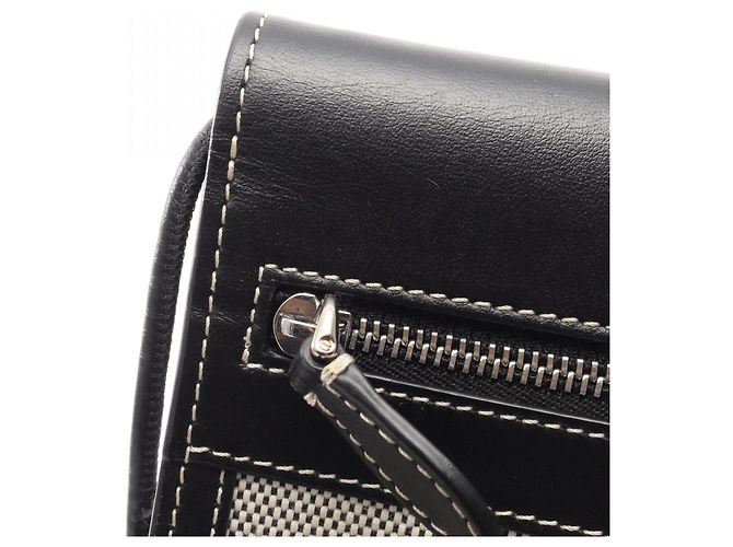 Borsa a tracolla porta-cellulare in tela e pelle Burberry Marrone Nero - vista 10
