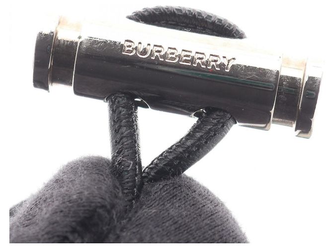Borsa a tracolla porta-cellulare in tela e pelle Burberry Marrone Nero - vista 12