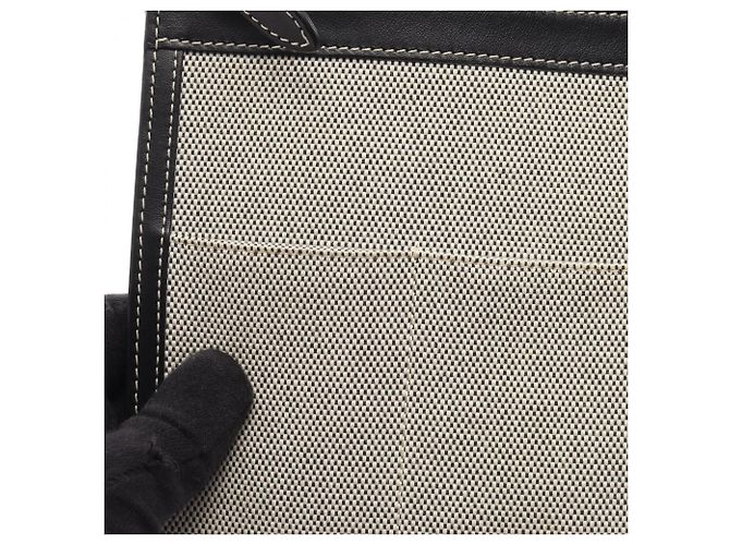 Borsa a tracolla porta-cellulare in tela e pelle Burberry Marrone Nero - vista 9