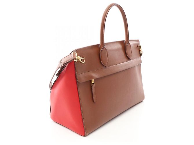 Burberry Elizabeth 2-Way Tote Bag Braun Rot - Ansicht 2