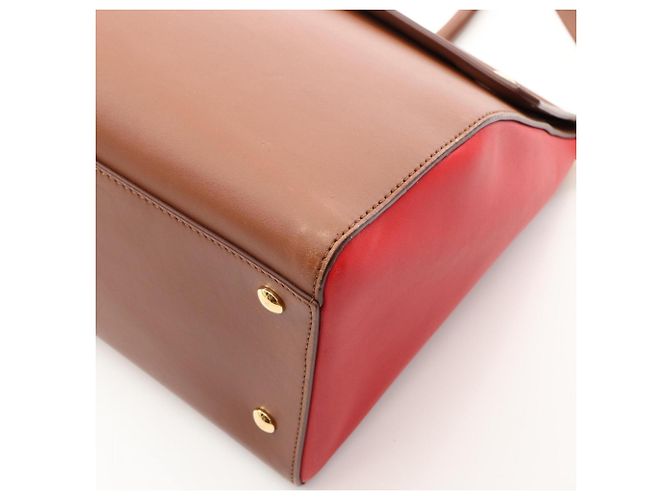 Burberry Elizabeth 2-Way Tote Bag Braun Rot - Ansicht 5