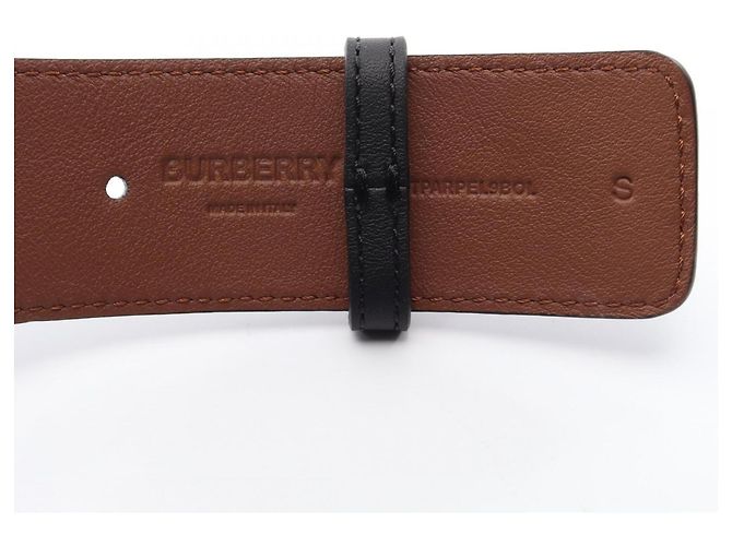 Cinturón de piel reversible Burberry TB para mujer Castaño Negro - vista 4